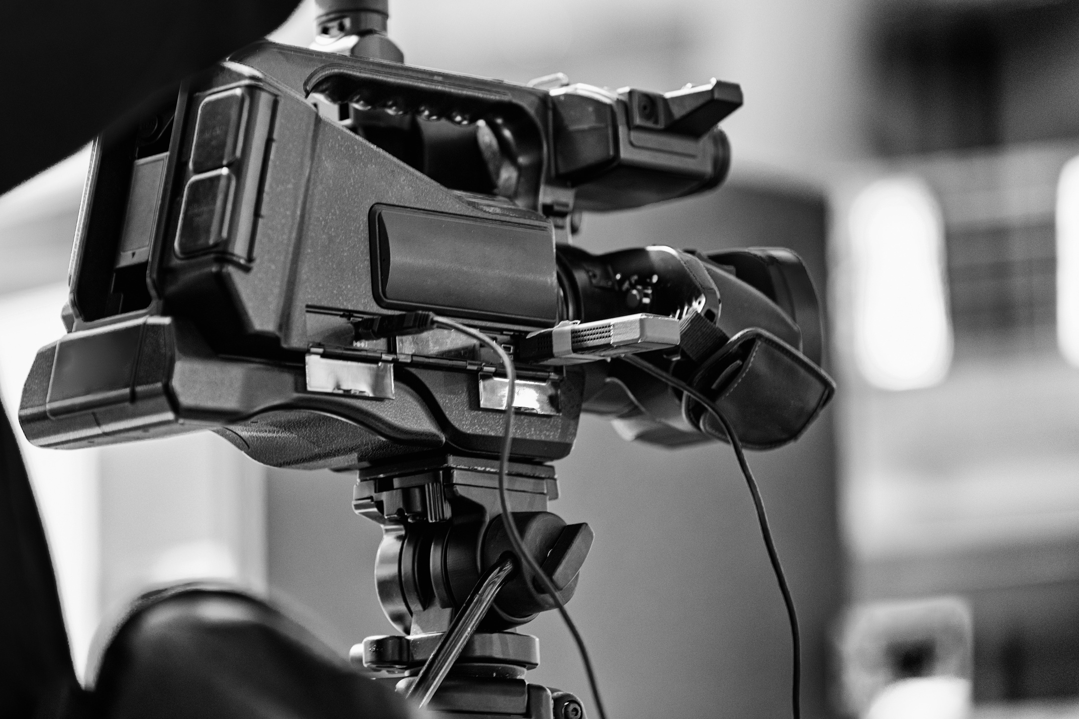 Cameraman Recording Event At Media Press Conference